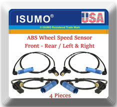 Set 4 ABS Wheel Speed Sensor Front / Rear Left &amp; Right For BMW 320 325 330 M3 - £26.20 GBP