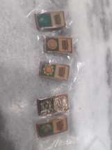 Five Vtg Pokemon Kanto League Badges- Cascade, Rainbow, Thunder, Boulder &amp; Marsh - £11.87 GBP