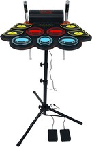 (9 Pads) Roll Up Drum Kit, Kids Drum Set, Electronic Drum, In Double Speakers. - £82.23 GBP