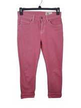 Cosmic Blue Love Jeans 27 Womens Skinny Leg Mid Rise Pink Denim Bottoms - £20.99 GBP