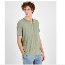 And Now This Mens Textured Short Sleeve Henley T-Shirt Green XLarge NWT - $14.80