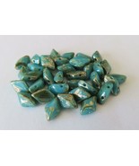 40 8 x 5 mm Czech Glass Gemduo Beads: Blue Turquose - Rembrandt - $2.56