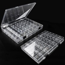 36 Grids Clear Plastic Organizer Box, Craft Storage Container For Beads Organize - £30.83 GBP