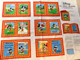 Disney All About &quot;M&quot;e Cloth Book Mickey Fabric Panel Quilt by Springs In... - $11.87