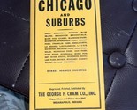 Cram Map - Chicago Suburbs Rare Folding Pocket Map Vintage 43.5&quot; x 29&quot; - £17.12 GBP