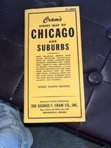 Cram Map - Chicago Suburbs Rare Folding Pocket Map Vintage 43.5&quot; x 29&quot; - £17.03 GBP