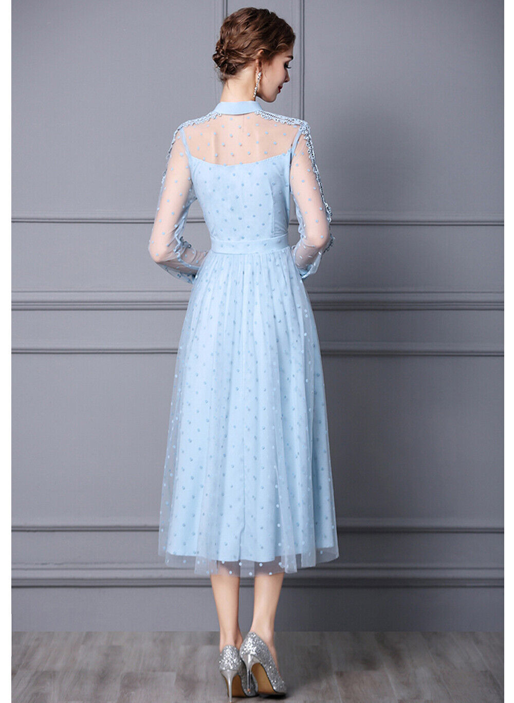 kate middleton light blue lace dress 2022 Royal Blue Lace Dress Kate Middleton