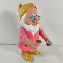 Disney Snow White Seven Dwarfs Doc 6&quot; Vinyl Rubber Plastic Figure Jointed - $11.92