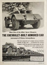 1944 Print Ad Chevrolet-Built Armored Cars for WW2 Train Load Bound for Europe - $22.48