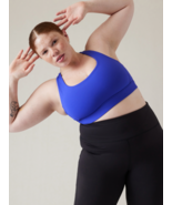 Athleta Ultimate Ease Sports Bra Cup D-DD Lazurite Blue Purple Racer Bac... - €30,29 EUR