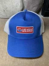 Las Vegas Motor Speedway Trucker Hat NEW Snapback Blue White Embroidered - £19.42 GBP