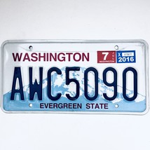 2016 United States Washington Evergreen Passenger License Plate AWC5090 - $225.96 MXN