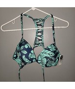 Hot Water M Floral Multi 1 Piece Bikini Halter Swimsuit Top NWOT CUTE - £15.68 GBP