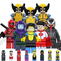 8pcs Marvel Deadpool Wolverine Kang the Conqueror Riot Venom Minifigures Set - £15.79 GBP