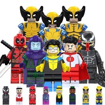 Marvel deadpool wolverine kang the conqueror riot venom minifigures set lego compatible thumb200