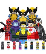8pcs Marvel Deadpool Wolverine Kang the Conqueror Riot Venom Minifigures Set - £15.81 GBP