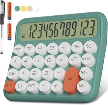 Mechanical Calculator With 12 Digit Extra Large Lcd Display, Decklit Bat... - £26.05 GBP