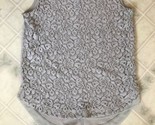 Ann Taylor lace Front Gray Tank Size Small Cotton Back - $15.04