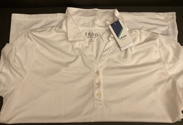 IZOD Women&#39;s Golf Shirt, XL White Short Sleeve - UPF 15 &amp; wicking, New w... - £13.54 GBP