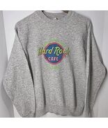 VTG 90s Hard Rock Cafe ORLANDO Save Planet Embroidered Gray Sweatshirt L... - €24,46 EUR