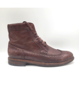 COLE HAAN Cooper Square Leather Wingtip Boots Brown (Men&#39;s Size 9M) 161 ... - £43.35 GBP