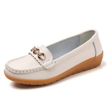 Genuine Leather Women Leisure Shoes Slip-on Platform Lofers Ladies Casual Shoes  - £26.14 GBP