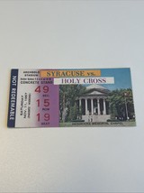 1967 Holy Cross at Syracuse Orangeman Ticket Stub CSONKA 102 YD FLYING M... - €17,36 EUR