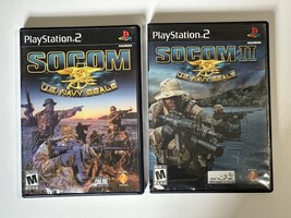 SOCOM U.S. Navy SEALs 1+2 PlayStation 2 PS2) Complete w/ Manual CIB Black Label - $24.74