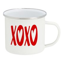 Valentine&#39;s Day Gift and Home Decor - XOXO Enamel Camping Coffee Mug, 15 Ounce T - £13.02 GBP
