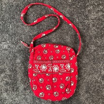 Vintage Vera Bradley Crossbody Bag Red Bandana Boho Hipster Purse - £10.02 GBP