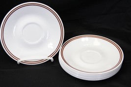 Corelle Batik Saucers 6 1/4&quot; Lot of 8 Brown Stripes - $24.49