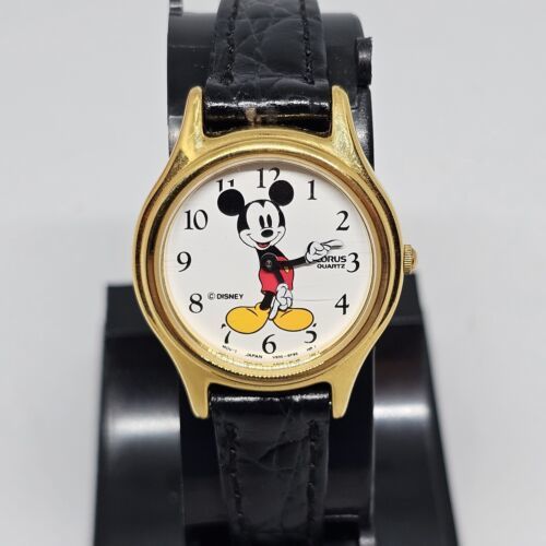 LORUS Disney Mickey Mouse Watch Women Black Strap New Battery - £19.55 GBP