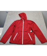 Threads &amp; Heirs Jacket Men&#39;s Medium Red Polyester Long Sleeve Hooded Ful... - $605.00 MXN