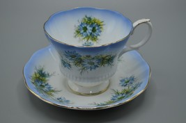 Royal Albert Reflection Series Teacup Saucer Blue Chelsea Bone China Eng... - £15.21 GBP