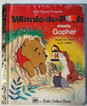 Winnie The Pooh Meets The Gopher By A. A. Milne Vintage 1965 Little Golden Book - £9.40 GBP