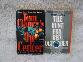 Lot of 2 Tom Clancy Paperback Books, Op Center and The Hunt for Red October... - £4.47 GBP