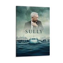 Movie Poster Sully Bar Framed Indoor Canvas Art Work 12x18 Inch - £14.19 GBP