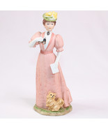 Homco Victorian Pink Lady Figure With Dog Binoculars 1403 Home Interiors... - $15.48