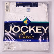 Jockey Classic Tall Man Sz XL 46-48 V-Neck T-Shirt Pack Of 2 Vtg 90&#39;s NOS - £27.08 GBP