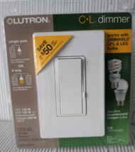 Lutron CL Dimmer Single Pole 150 W Dimmable CFL LED 600 W Incandescent H... - $15.81