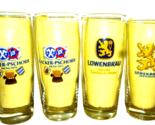 4 Hacker Pschorr &amp; Lowenbrau Munich 0.5L German Beer Glasses - $19.95