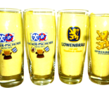 4 Hacker Pschorr &amp; Lowenbrau Munich 0.5L German Beer Glasses - £15.76 GBP