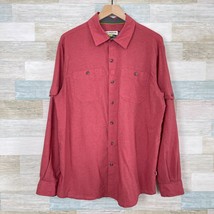 Magellan Outdoors Loose Fit Ventilated Fishing Shirt Red MagWick Mens Medium - $16.81