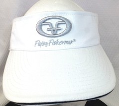 Flying Fisherman White Cotton Visor Hat One Size Fits All - $9.50