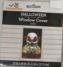 Halloween Window Cover Joker Clown OR Moon with Bats 30&quot; x 48&quot; Pick One - £3.49 GBP