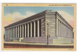 Mellon Institute Industrial Research Pittsburgh Pennsylvania 1946 linen postcard - $5.45