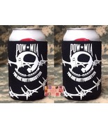 2-USA U S POW MIA CAN Bottle KOOZIE COOLER Cold Coozie Wrap Thermal JACKET - £10.35 GBP