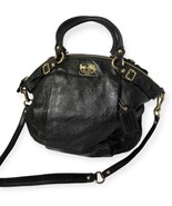 COA COACH Lindsey MADISON  Black Leather Shoulder Bag Hobo Purse Handbag... - $87.41