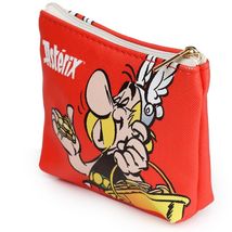 Asterix red pvc zipper coin wallet New - $9.99