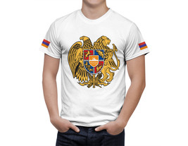 Armenia T-shirt Proud Armenia Flag Coat of Arms  Fan Sport T-Shirt Gift - £25.15 GBP